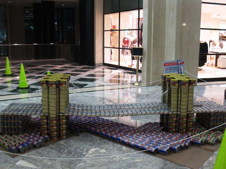Suspending Hunger By Skanska USA, Canstruction 2011, World Financial Center, Battery Park City, Lower Manhattan, November 16, 2011