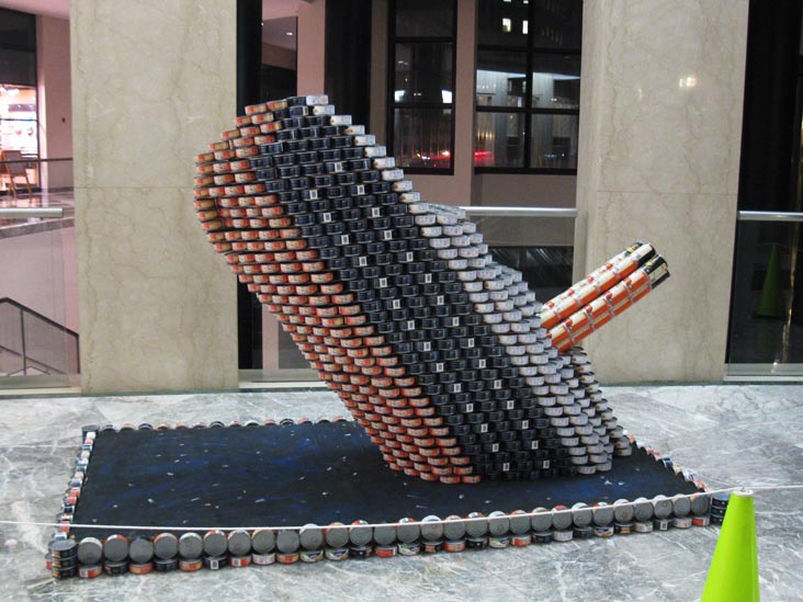 TiCANic By Robert Silman Associates, Canstruction 2011, World Financial Center, Battery Park City, Lower Manhattan, November 16, 2011