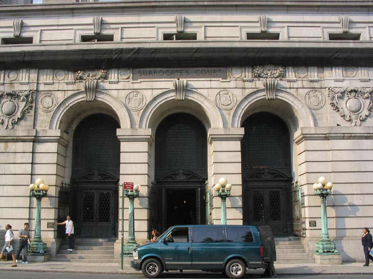 Front of the Surrogate's Court Building, 31 Chambers Street, Lower Manhattan