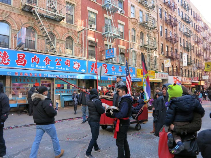 Bayard Street Between Mott Street and Elizabeth Street, Chinatown, Lower Manhattan, February 28, 2015