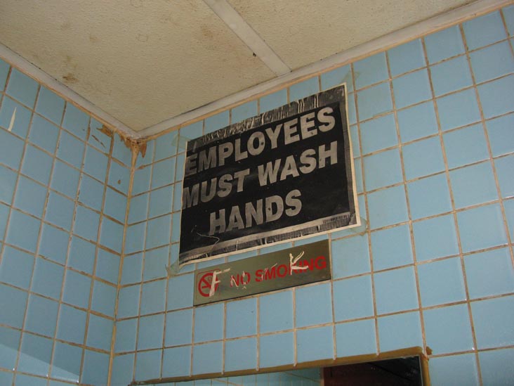 Employees Must Wash Hands, Big Wing Wong, 102 Mott Street, Chinatown, Lower Manhattan, October 10, 2009