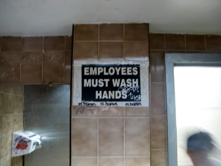 Employees Must Wash Hands, Big Wong Restaurant, 67 Mott Street, Chinatown, Lower Manhattan, October 10, 2009