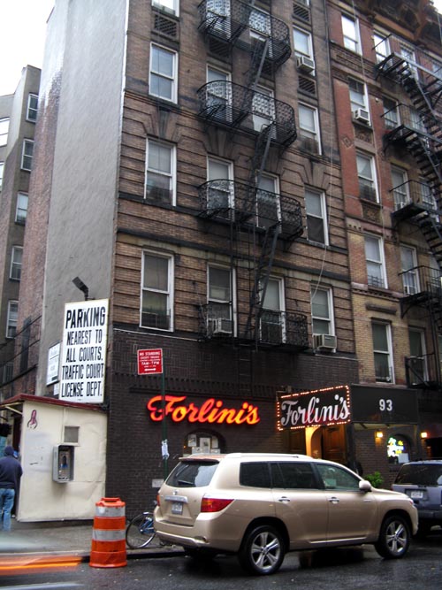Forlini's, 93 Baxter Street, Chinatown, Lower Manhattan, June 5, 2009