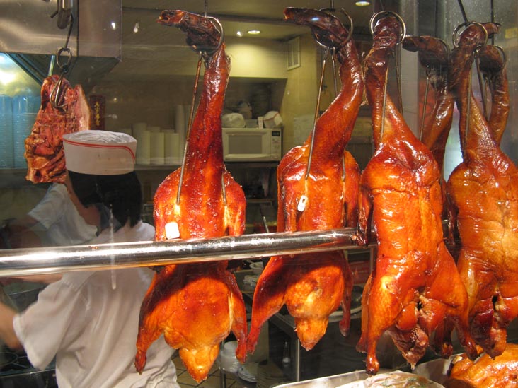 Roasted Ducks in Window, Yee Li Restaurant, 1 Elizabeth Street, Chinatown, Lower Manhattan