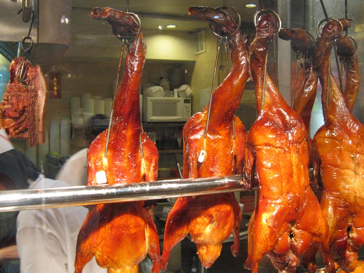 Roasted Ducks in Window, Yee Li Restaurant, 1 Elizabeth Street, Chinatown, Lower Manhattan