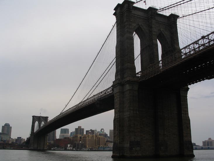 Brooklyn Bridge from the East River Waterfront, Lower Manhattan