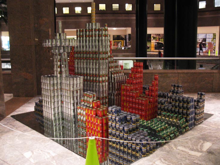 CANtropolis By AECOM, Canstruction 2011, World Financial Center, Financial District, Lower Manhattan