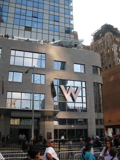 W Hotel Across From September 11 Memorial, World Trade Center, Financial District, Lower Manhattan, September 12, 2011