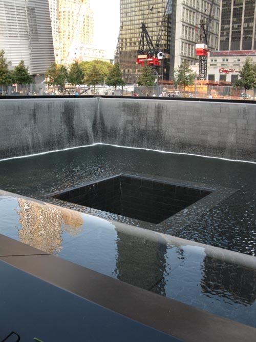 South Pool, September 11 Memorial, World Trade Center, Financial District, Lower Manhattan, September 12, 2011