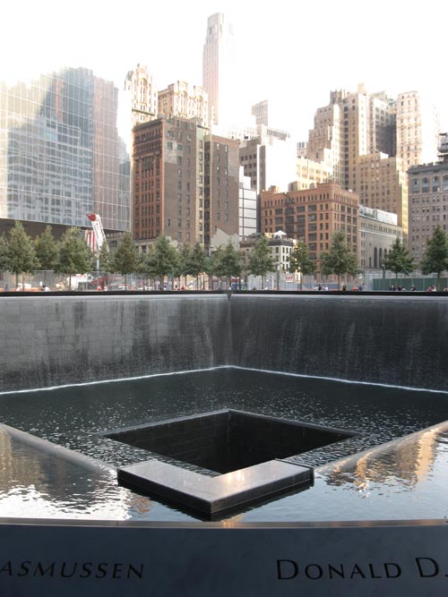 South Pool, September 11 Memorial, World Trade Center, Financial District, Lower Manhattan, September 12, 2011
