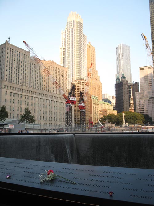 North Pool, September 11 Memorial, World Trade Center, Financial District, Lower Manhattan, September 12, 2011