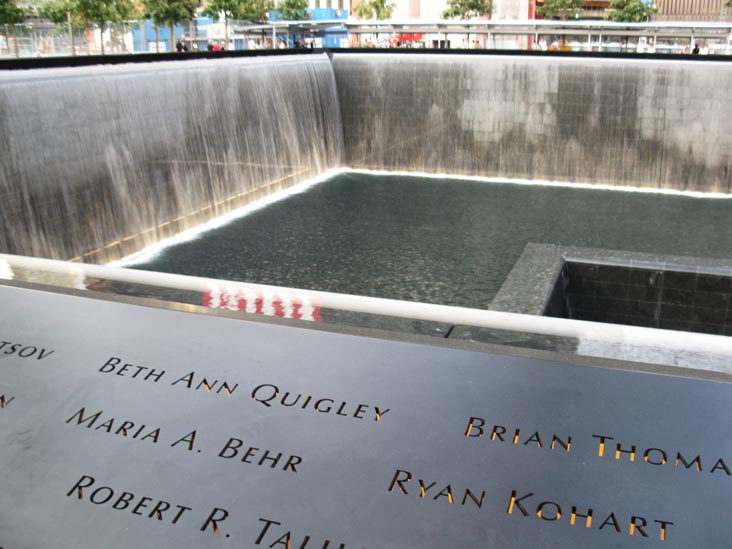 North Pool, September 11 Memorial, World Trade Center, Financial District, Lower Manhattan, September 12, 2011