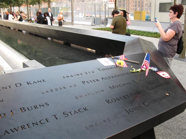 South Pool, September 11 Memorial, World Trade Center, Financial District, Lower Manhattan, September 12, 2011