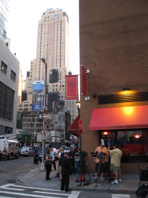 Albany Street and Washington Street, SW Corner, Across From September 11 Memorial, World Trade Center, Financial District, Lower Manhattan, September 12, 2011