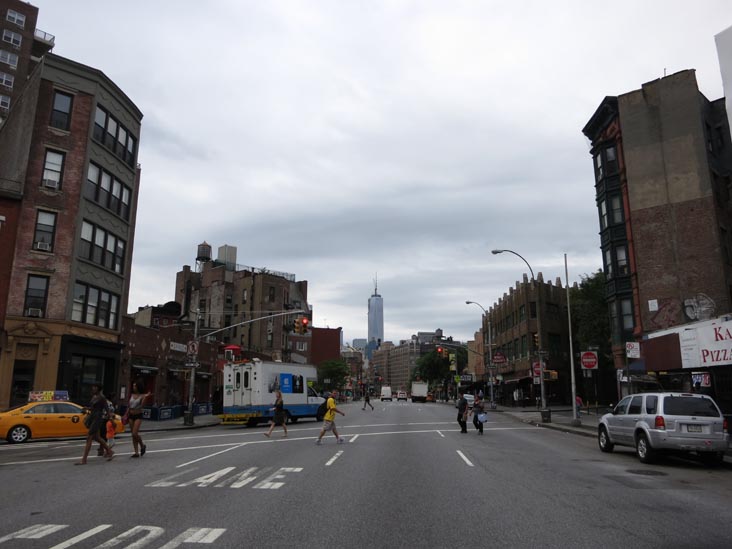One World Trade Center From Seventh Avenue and Christopher Street, Greenwich Village, Manhattan, August 7, 2013