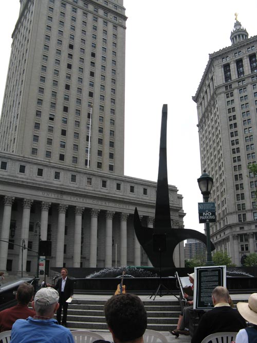 Thomas Paine Commemoration/Park Rededication, Foley Square, Lower Manhattan, June 8, 2009