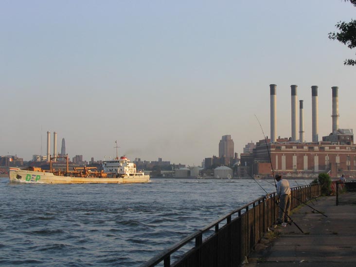 DEP Sludge Barge From East River Park, Lower East Side, Manhattan