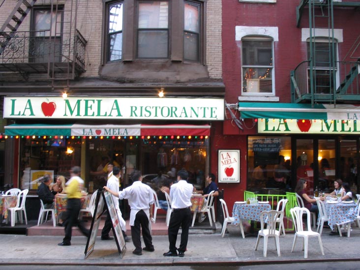 La Mela Ristorante, 167 Mulberry Street, Little Italy, Lower Manhattan, July 29, 2004