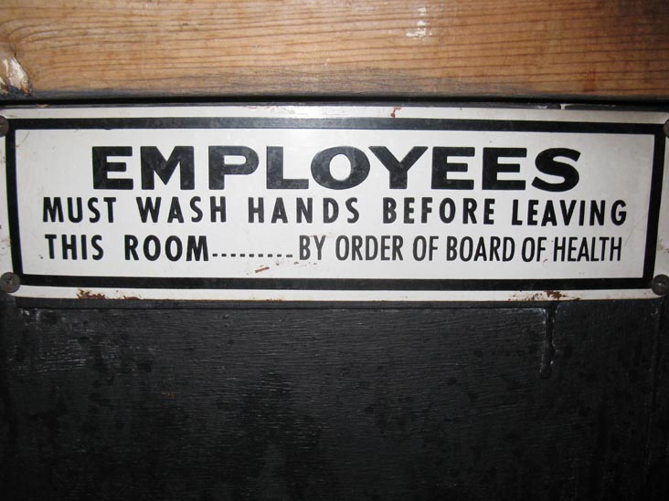 Employees Must Wash Hands, Rubirosa, 235 Mulberry Street, Nolita, Lower Manhattan, December 28, 2011