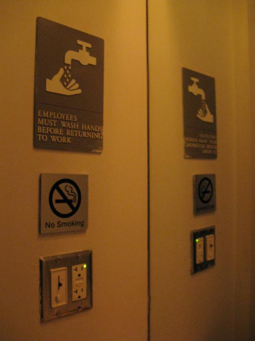 Employees Must Wash Hands, Duane Street Hotel, 130 Duane Street, Tribeca, Lower Manhattan, October 5, 2010