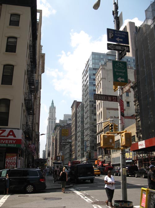 Looking South Down Broadway From Franklin Street, Lower Manhattan, August 8, 2011