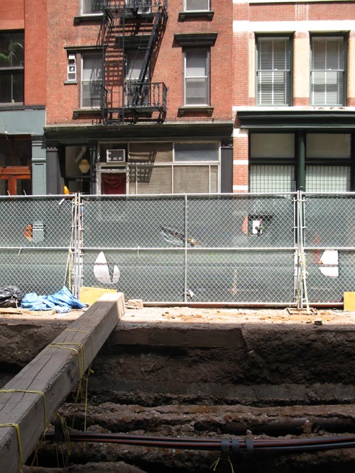 North Side of Franklin Street Between Hudson Street and Greenwich Street, Tribeca, Lower Manhattan, August 8, 2011