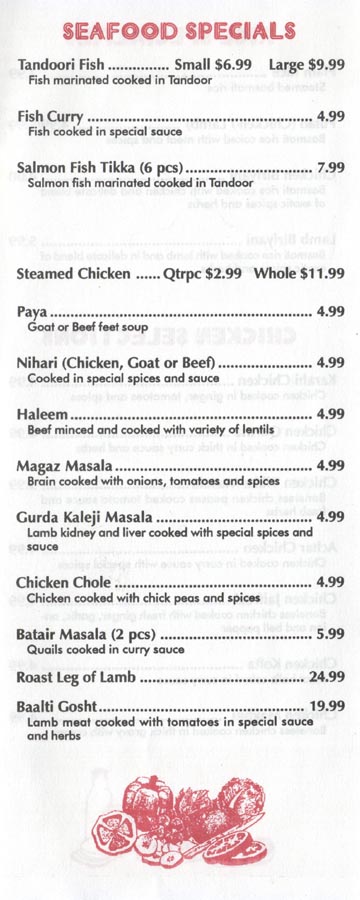 Haandi Seafood Specials