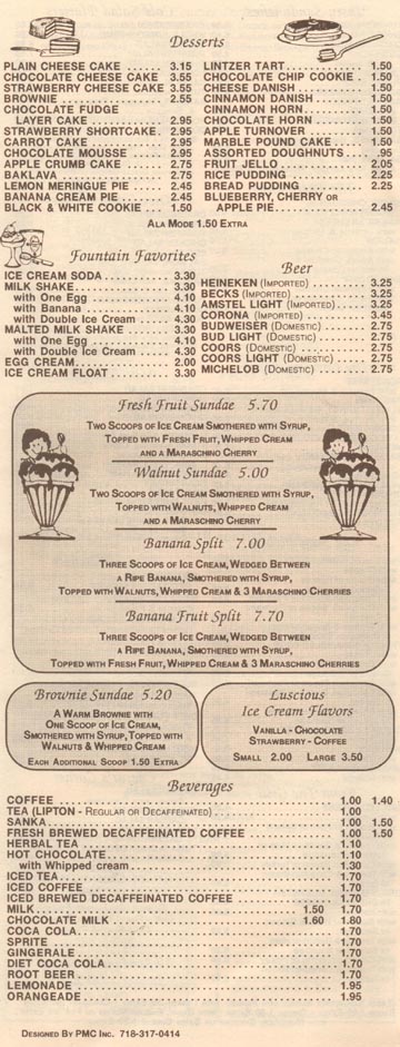 Waverly Restaurant Desserts