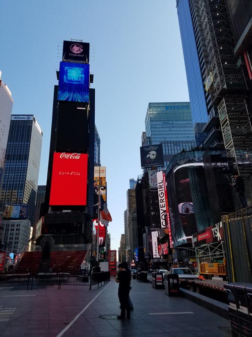 Times Square, Midtown Manhattan, May 7, 2020, 8:57 a.m.
