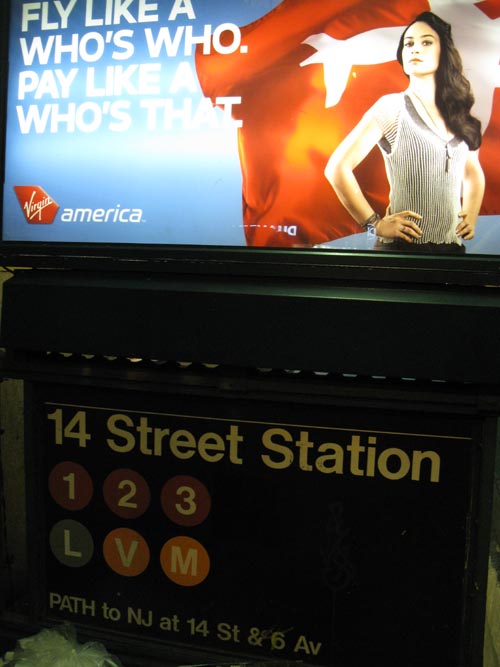 14 Street F-M-L-1-2-3 Subway Station, Midtown Manhattan, June 27, 2010