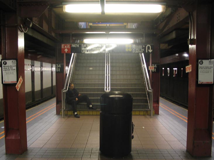 F-B-D Platform, 34th Street-Herald Square Subway Station, Midtown Manhattan, December 17, 2005