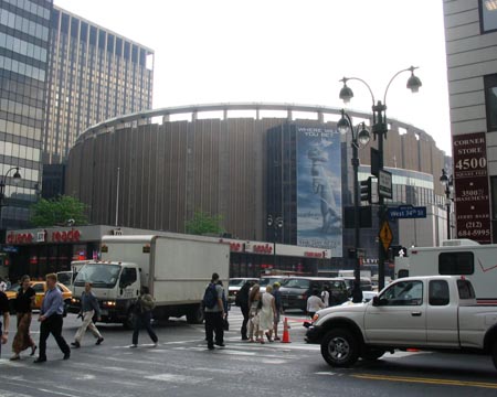 Madison Square Garden From 34th Street and Eighth Avenue, Midtown Manhattan