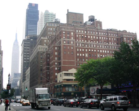 South Side of 34th Street Looking East from Ninth Avenue, Midtown Manhattan
