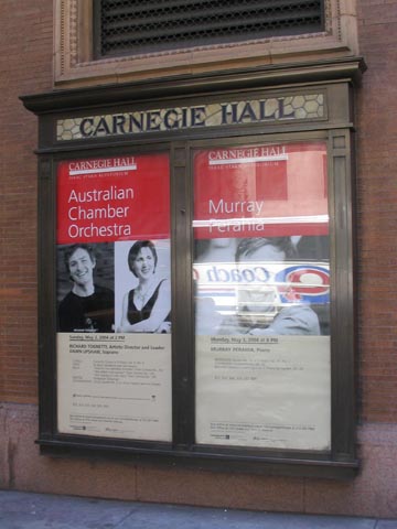 Carnegie Hall Announcements, West 57th Street, Midtown Manhattan