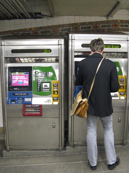 MetroCard Vending Machines, 5 Avenue-Bryant Park Subway Station, Midtown Manhattan, January 5, 2009