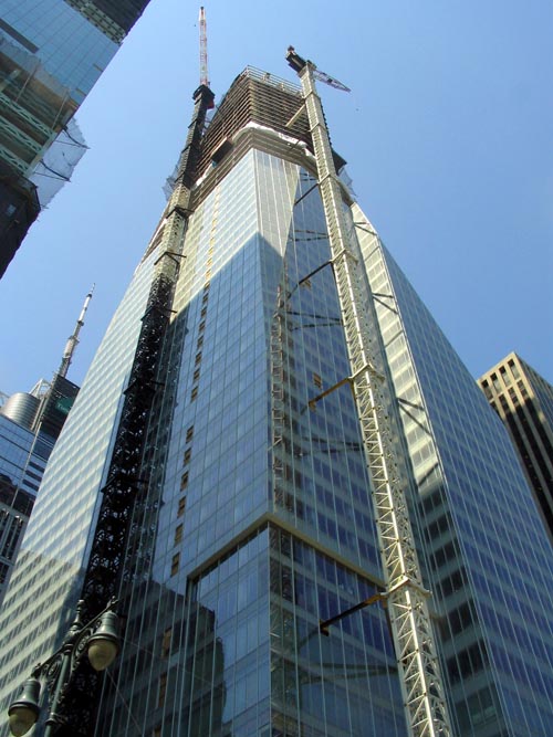 Bank of America Tower Progress, 42nd Street and Sixth Avenue, Midtown Manhattan, August 14, 2007