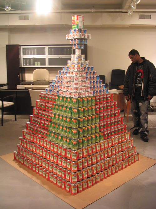 Goldstein Associates Consulting Engineers' "The BroCan Obelisk" Entry, Canstruction 2005
