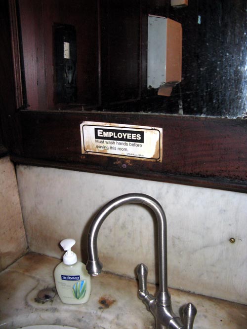 Employees Must Wash Hands, Landmark Tavern, 626 Eleventh Avenue, Clinton-Hell's Kitchen, Manhattan