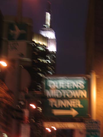 Empire State Building From the Queens-Midtown Tunnel Entrance on 34th Street, Midtown Manhattan