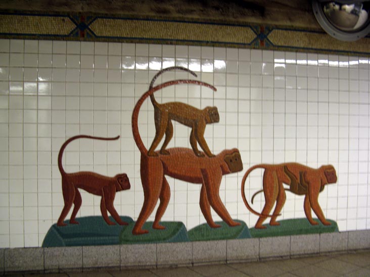 Tile Mosaic, Fifth Avenue-59th Street Subway Station, Midtown Manhattan, January 5, 2009