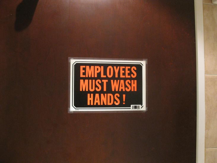 Employees Must Wash Hands, Kang Suh, 1250 Broadway, Midtown Manhattan, May 27, 2011