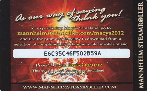 Mannheim Steamroller Download Card