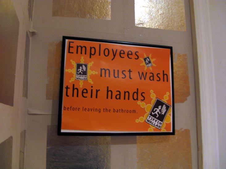 Employees Must Wash Hands, Tiffin Wallah, 127 East 28th Street, Murray Hill, Manhattan