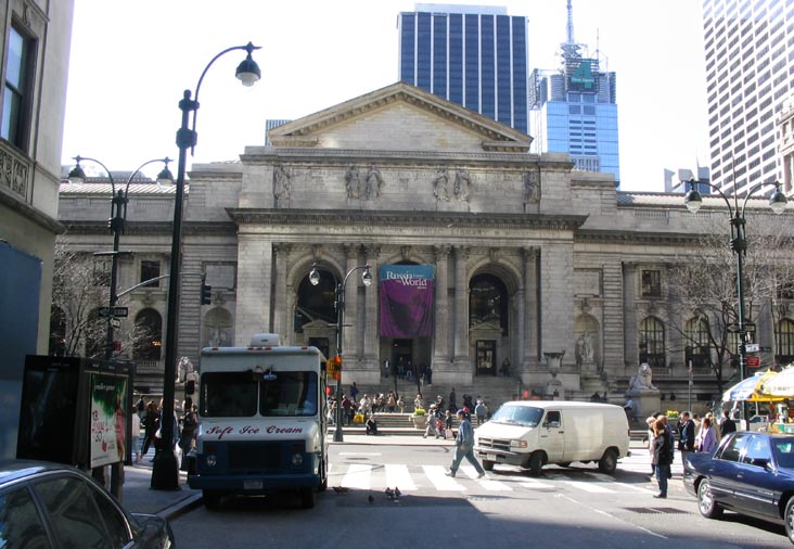 New York Public Library From 41st Street, Midtown Manhattan, April 16, 2004
