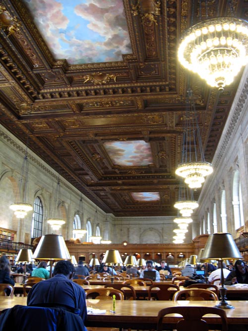 Rose Main Reading Room, New York Public Library, Fifth Avenue and 42nd Street, Midtown Manhattan, October 14, 2009