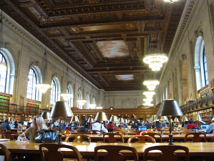 Rose Main Reading Room, New York Public Library, Fifth Avenue and 42nd Street, Midtown Manhattan, October 16, 2009