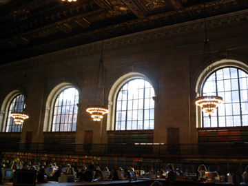 New York Public Library Reading Room, New York Public Library, Fifth Avenue at 42nd Street, Midtown Manhattan, April 16, 2004
