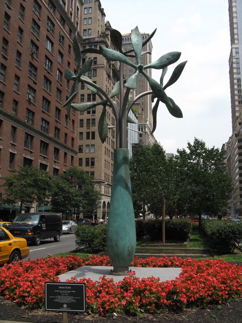 James Surls' Standing Vase With Five Flowers, 57th Street and Park Avenue, Midtown Manhattan, July 17, 2009