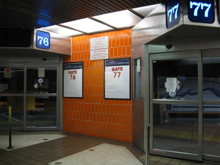 Gates 76 and 77, Port Authority Bus Terminal, 625 Eighth Avenue, Midtown Manhattan, August 20, 2010
