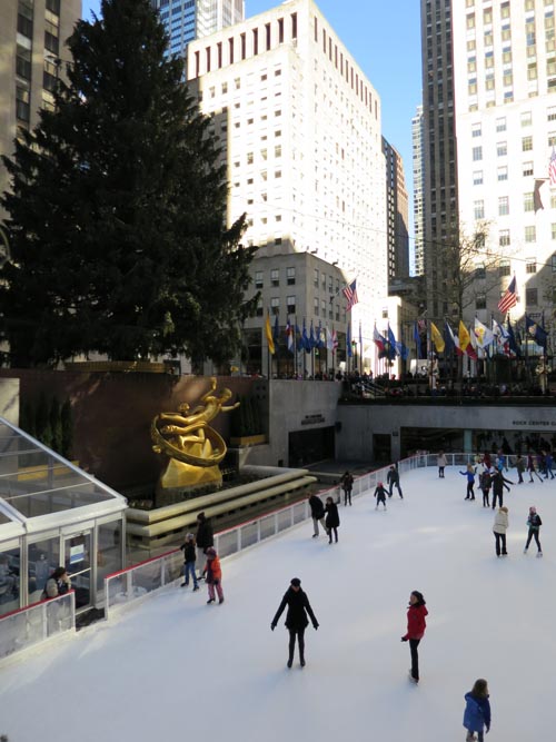 Christmas Tree and Ice Rink, Rockefeller Center, Midtown Manhattan, November 28, 2013